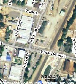 Satellite image of Downtown Colfax